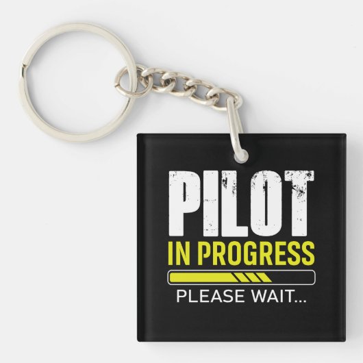 Piloot in Opleiding… Even Geduld | Cadeau Idee voo Sleutelhanger (voorkant)