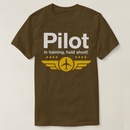 Piloot in opleiding — Kort voor leerling-piloot T-shirt (Design voorkant)