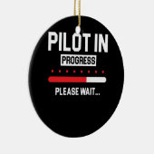Piloot in Progress Flight School Student Keramisch Ornament (Rechts)