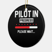 Piloot in Progress Flight School Student Keramisch Ornament (Links)