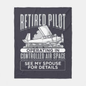Piloot in ruste, werkend in de luchtruimte fleece deken (Voorkant)
