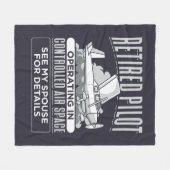 Piloot in ruste, werkend in de luchtruimte fleece deken (Voorkant (Horizontaal))