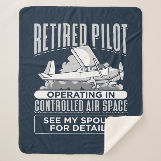 Piloot in ruste, werkend in de luchtruimte sherpa deken (Voorkant)