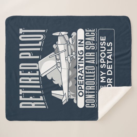 Piloot in ruste, werkend in de luchtruimte sherpa deken (Voorkant (horizontaal))