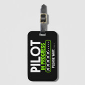 Piloot in uitvoering Lading Flight School Bagagelabel (Voorkant (verticaal))