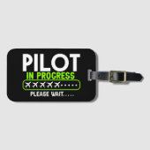 Piloot in uitvoering Lading Flight School Bagagelabel (Voorkant (horizontaal))