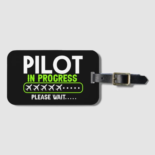 Piloot in uitvoering Lading Flight School Bagagelabel (Voorkant (horizontaal))