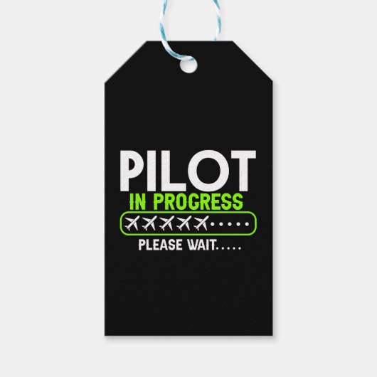 Piloot in uitvoering Lading Flight School Cadeaulabel (Voorkant)