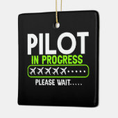 Piloot in uitvoering Lading Flight School Keramisch Ornament (Links)