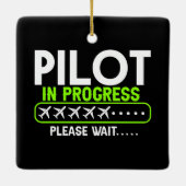 Piloot in uitvoering Lading Flight School Keramisch Ornament (Achterkant)