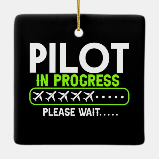 Piloot in uitvoering Lading Flight School Keramisch Ornament (Achterkant)