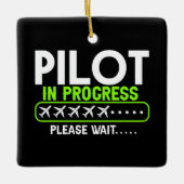 Piloot in uitvoering Lading Flight School Keramisch Ornament (Voorkant)