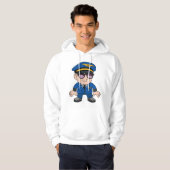 Piloot in zonnebril hoodie (Voorkant volledig)