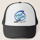 Piloot Inside ASW 15-zweefvliegtuig Trucker Pet (Voorkant)