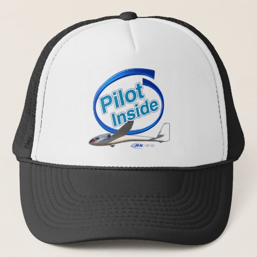 Piloot Inside ASW 15-zweefvliegtuig Trucker Pet (Voorkant)