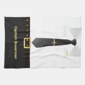 Piloot Kapitein Aviator Uniform Persoonlijk Theedoek (Horizontaal)
