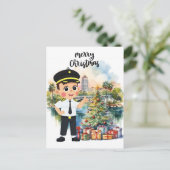 Piloot Kersttijd in Florida Feestdagenkaart (Staand voorkant)