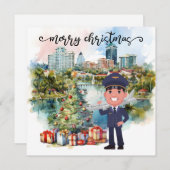 Piloot Kersttijd in Florida Feestdagenkaart (Voorkant / Achterkant)