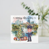 Piloot Kersttijd in Florida Feestdagenkaart (Staand voorkant)