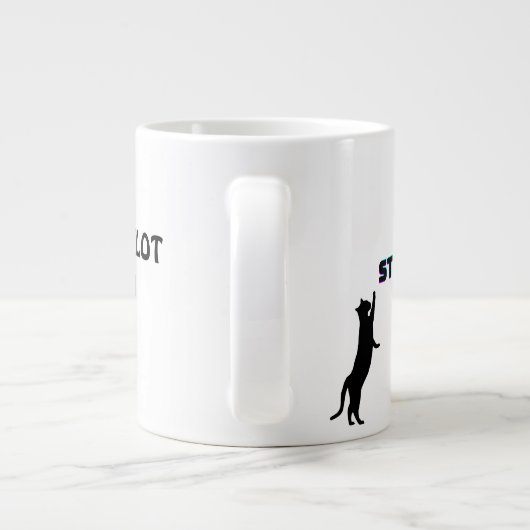 Piloot Luchtvaart Papa's Landing Grappige Kat Stop Grote Koffiekop (Achterkant)