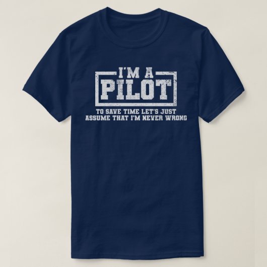 Piloot Luchtvaart T-shirt (Design voorkant)