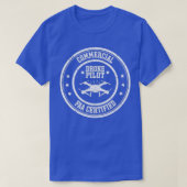 Piloot met FAA-vergunning voor gecertificeerde com T-shirt (Design voorkant)