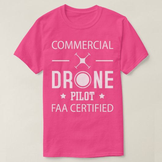 Piloot met FAA-vergunning voor gecertificeerde com T-shirt (Design voorkant)