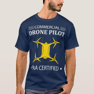 Piloot met FAA-vergunning voor gecertificeerde com T-shirt