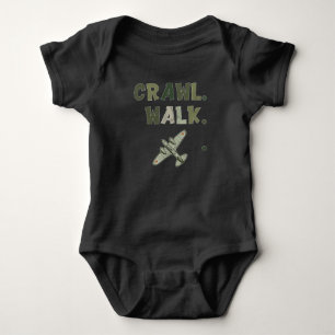 Piloot Militair Baby, Kruip Loop Militair Helikopt Romper