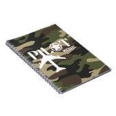 Piloot & Militair vliegtuig, Camouflage, Minimalis Notitieboek (Rechterzijde)
