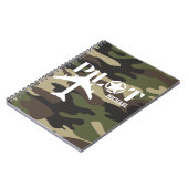 Piloot & Militair vliegtuig, Camouflage, Minimalis Notitieboek (Linkerzijde)