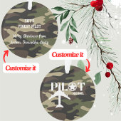 Piloot & Militair vliegtuig, Camouflage, Minimalis Ornament