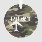 Piloot & Militair vliegtuig, Camouflage, Minimalis Ornament (voorkant)