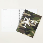 Piloot & Militair vliegtuig, Camouflage, Minimalis Planner (Display)