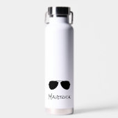 Piloot Naam Vliegtuig Vliegen Cool Waterfles (Voorkant)