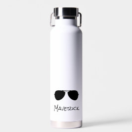 Piloot Naam Vliegtuig Vliegen Cool Waterfles