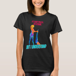 Piloot niet beleefd om Funny Sarcasm Pun te staren T-shirt