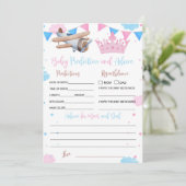 Piloot of prinses Baby Voorspelling en Advies Kaar Kaart (Staand voorkant)