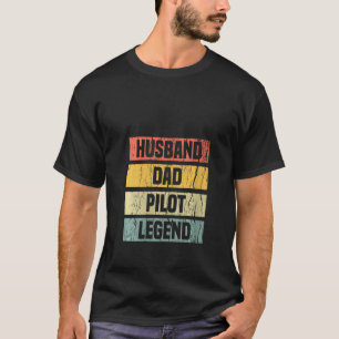 piloot Pap Husband Aviation Airplane Womens T-shirt