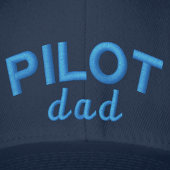 Piloot Papa Blauwe Aviation Aangepaste Naam Pensio Geborduurde Pet