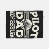 Piloot papa vliegtuig fleece deken (Voorkant (Horizontaal))
