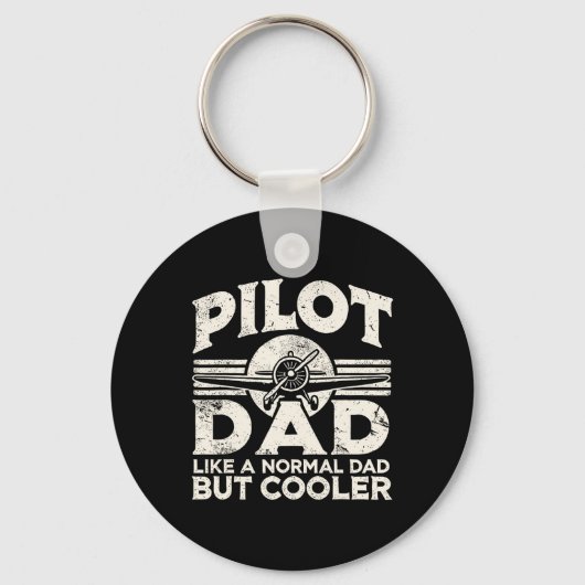 Piloot papa vliegtuig sleutelhanger (Voorkant)