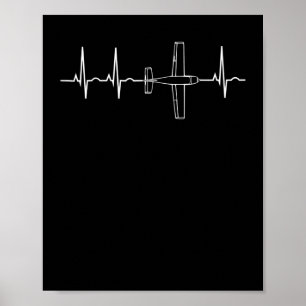 Piloot Pilot Heartbeat Flying Gift Poster