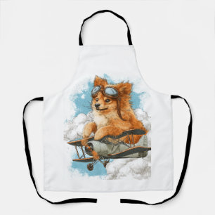 Piloot Pomeranian � Vliegende Ace Hond Schort