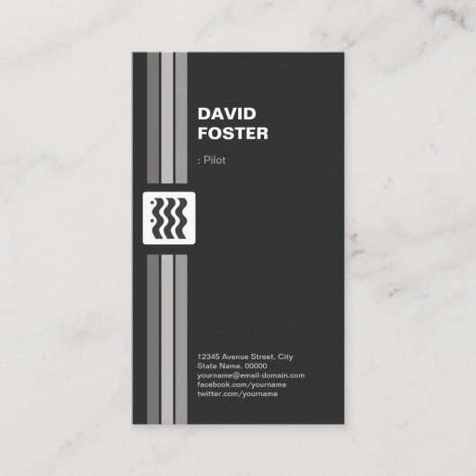 Piloot - Premium - dubbelzijdig Visitekaartje (Voorkant)