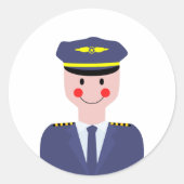 Piloot Ronde Sticker (Voorkant)