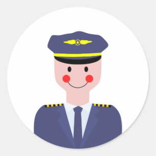 Piloot Ronde Sticker