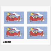 piloot-sticker rechthoekige sticker (Vel)