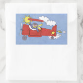 piloot-sticker rechthoekige sticker (Tas)