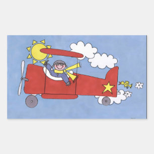 piloot-sticker rechthoekige sticker